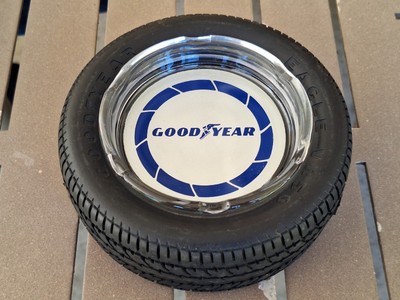 NOS Vintage Goodyear Eagle VR50 Tire & Glass Ashtray Advertising Automobilia