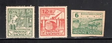 Germany Soviet Zone Province of Saxony WWII Stamps Lot of 3 Provinz Sachsen