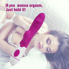 USB Rechargeable Vibrating Massager 10 Speed Handheld for Women Personal Gift UK