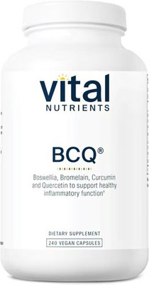 2 X Vital Nutrients BCQ Boswellia Bromelain Curcumin & Quercetin - Healthy Infl