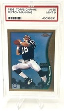 1998 Topps Chrome Peyton Manning Rookie RC #165 Colts PSA 9