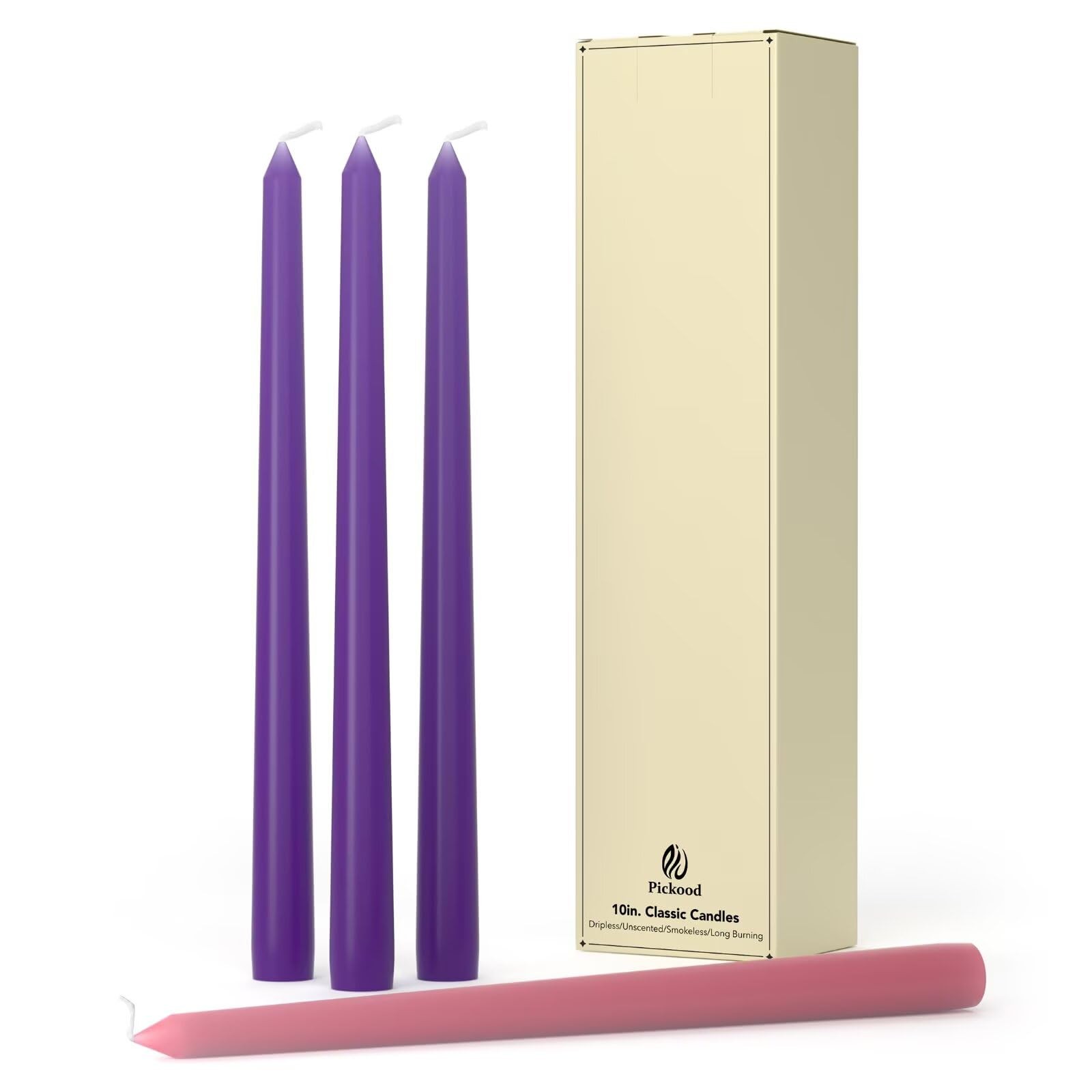 Set Of 4, Tapered Candles, Perfect For C...
