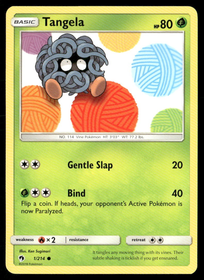 Tangela 1/214 Common Lost Thunder Pokemon Near Mint