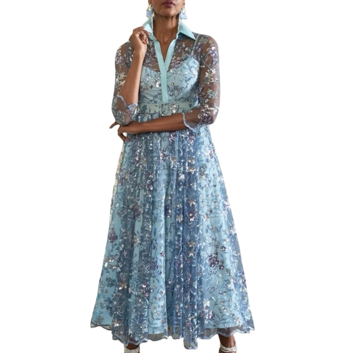 knee length dresses for ladies Brionne Scalloped Knit Midi Dress – SIMKHAI