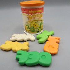 Vintage 1987 Fisher Price Fun with Food Mixed Alphabet Soup Can Play Kitchen