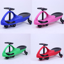 Kids Swing Car Wiggle Scooter Ride On Toy Gyro Twist Go Swivel Green Gift HYLT