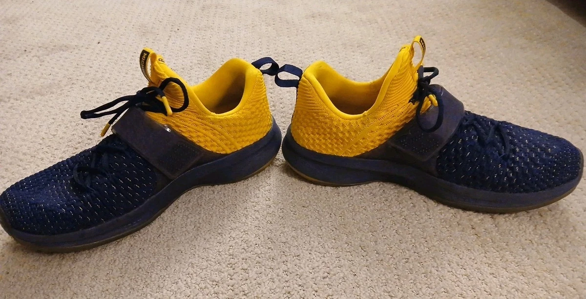 Nike Air Jordan Michigan Trainer 2 Mens 8.5 Flyknit Blue Yellow 921210-407‎ Nike Air Jordan Michigan Trainer 2 Mens 8.5 Flyknit Blue  main image 4