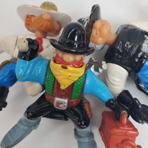 FISHER PRICE Wild Western Town Cowboys & Bandit Figures VINTAGE Great Adventures