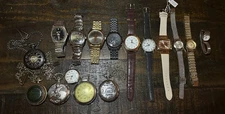 Lot of 10 Watches Men’s/Women’s + 6 Pocket Watches Mixed Brands Vintage&Modern