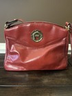 Vintage 70s ETIENNE AIGNER Leather Oxblood Handbag Shoulder Bag Purse Dark Red
