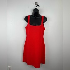 NWT J.Crew Women Square Neck Red Mini Dress Size Medium