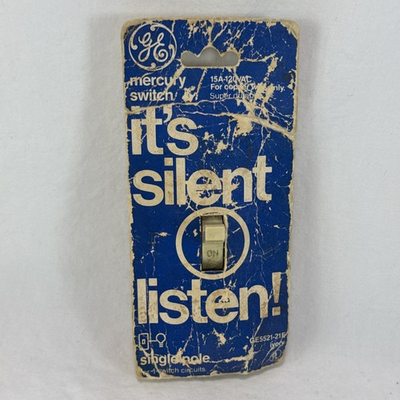 #ad Vintage GE General Electric Silent light Switch GE5521 21E Ivory $14.99