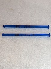 Vintage Pair Of Jack Dempsey's Broadway Bar Blue Glass Swizzle Sticks 