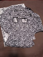 Infantino Shopping Cart Or Highchair Cover Paisley Black/White Print Reversible