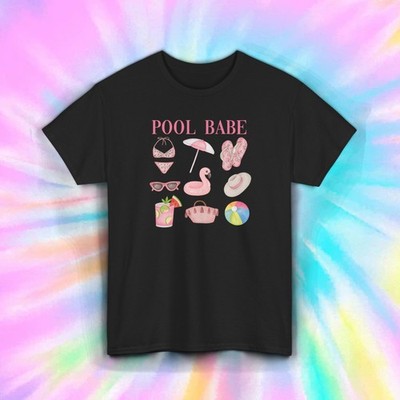 Pool Babe Summer Shirt | Cute Pink Swim Graphic Tee | Vacation Beachwear S-5XL