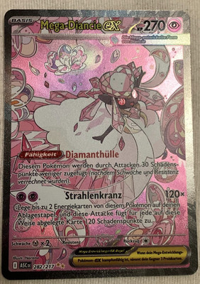 Mega Diancie Ex 282/217 Erhabene Helden Deutsch NM Pokemon Karte