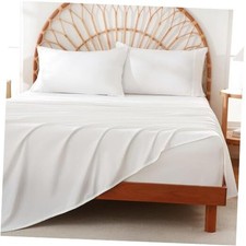 Size Sheet Set 4 Pieces Extra 15" Deep Pocket Fitted Sheets Queen Off White