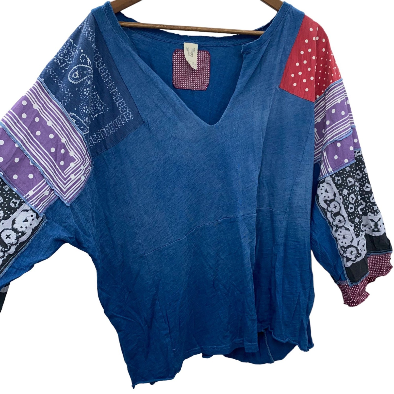 We The Free Medium Patchwork Design Top - image 2