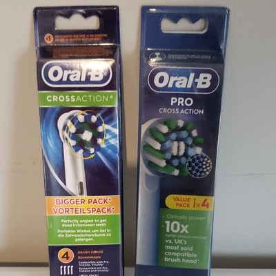 2/Oral-B CrossAction Replacement Toothbrush Heads 4-Pack Pro Vitality