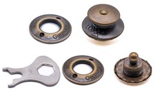 Loxx fastener vintage brass nickel cloth kit - boat canopy cover guitar strap