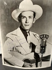 Hank Williams Sr. signed autographed 8x10 B&W photo JSA LOA RARE