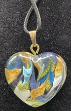 Green Multi Color Handmade Pendant Necklace NSH0001