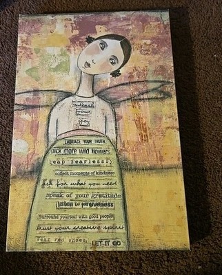  UNLEASH YOUR JOY   Kelly Rae Roberts Wall Art 8x12 DEMDACO Boho ART