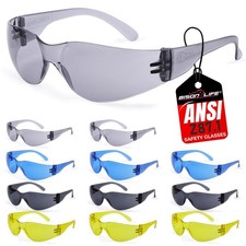 Assorted Safety Glasses For Men  Women, Ansi Z87.1, 12 Pack