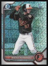 2022 Bowman Chrome Mojo Refractor Maikol Hernandez #BCP-155 Orioles