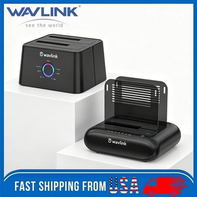2.5'' 3.5'' External Hard Drive Enclosure Dual Bay Docking Station USB 3.0 to SATA