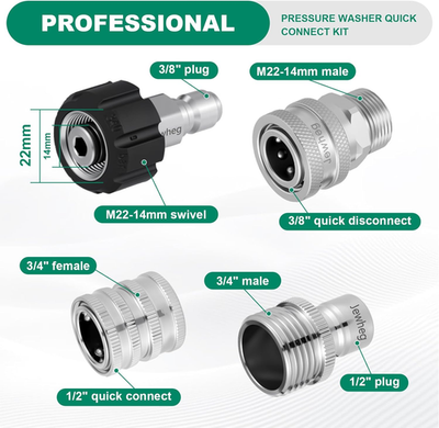 #ad 2025 Upgraded Version,Pressure Washer Swivel,Pressure Washer Quick Connect Ki... $38.21
