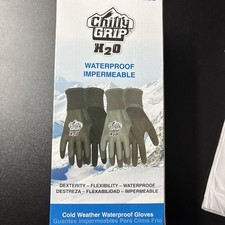 Chilly Grip H2O Waterproof Cold Weather Work Gloves 4 Pairs – New Medium