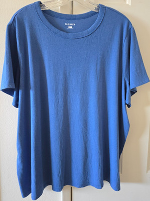 Hot Color! Old Navy Muted Blue Cotton Scoop T-shirt L 14 16 Large
