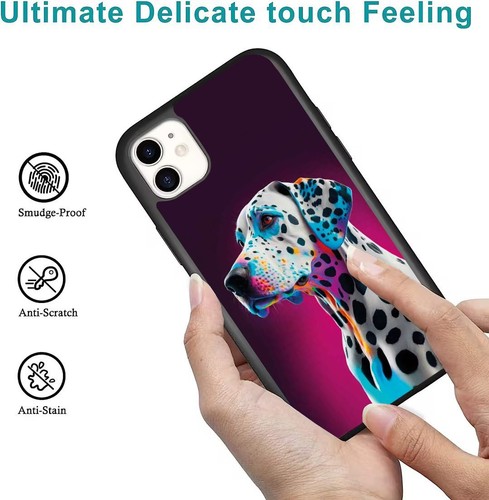 For iPhone SE XS XR Max 5 6 7 8 Plus Shockproof Cover Adorable Spotted Dalmatian - Picture 20 of 25