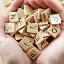 200 Pcs Scrabble Letters 2 Complete Sets 200Pcs in 1 Pack Wood Tiles Great Craft