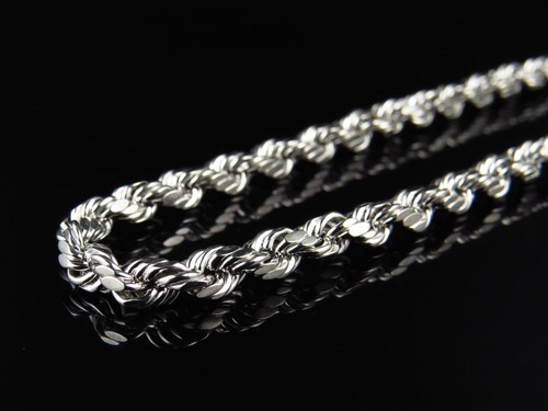 Mens or Ladies 10K White Gold 4MM 