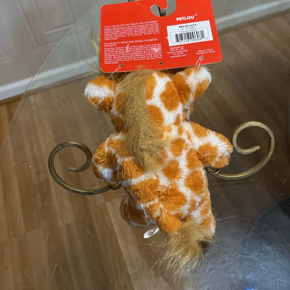 Petlou 8" Giraffe Squeaky Dog Toy - Image 4 of 4