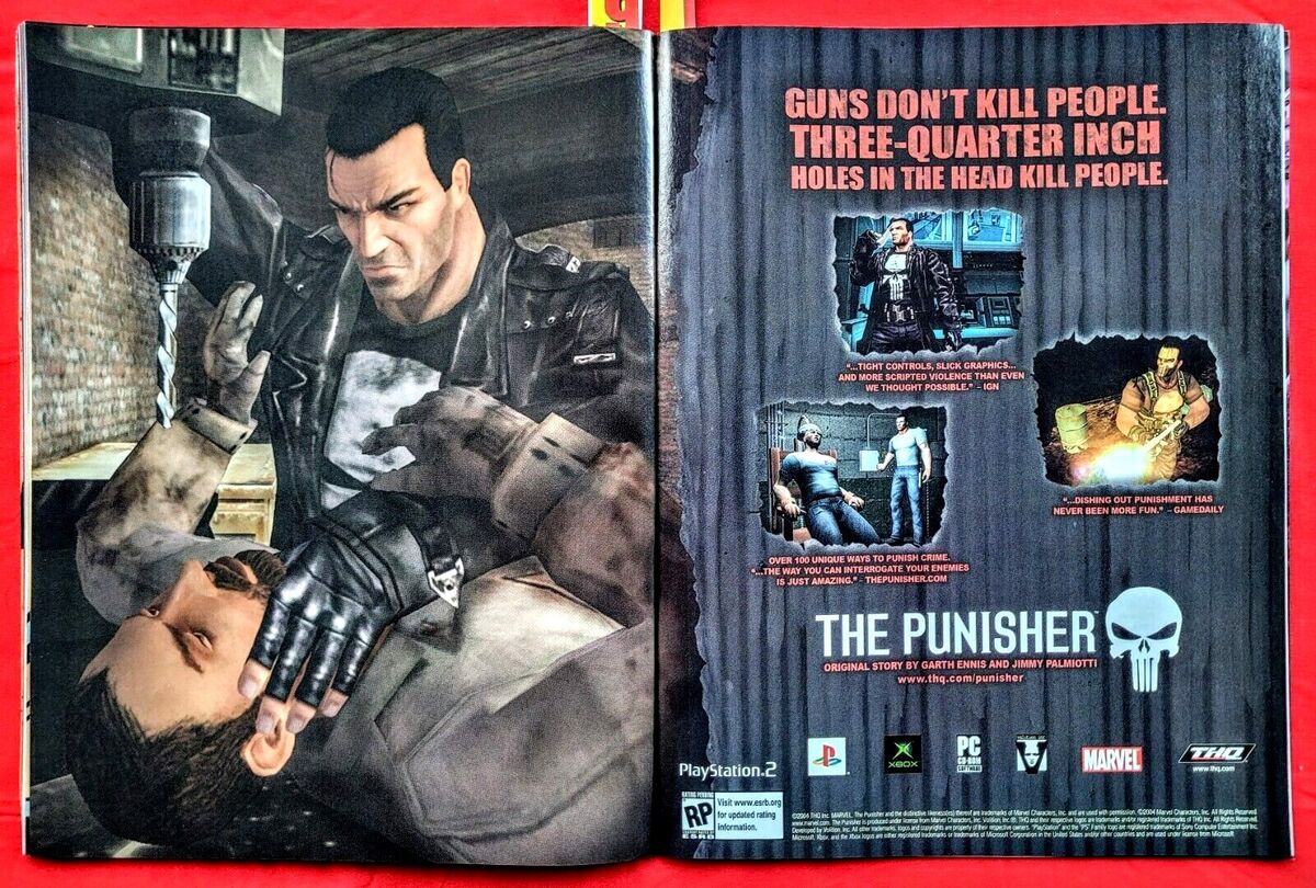 The Punisher PS2 Playstation 2 Xbox PC 2004 EB Games Ad Print Rare HTF