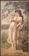 Victorian Trade Card KEE KEE TEA, Best In The World, P.J. Towle & Co., Chicago