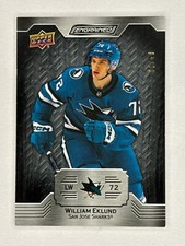 2023-24 UD Engrained William Eklund Ebony /49 #18 San Jose Sharks