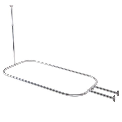 Utopia Alley Aluminium Hoop Duschstange für Krallenfußwanne Chrom 46"x22" HP1SS - Bild 4 von 5