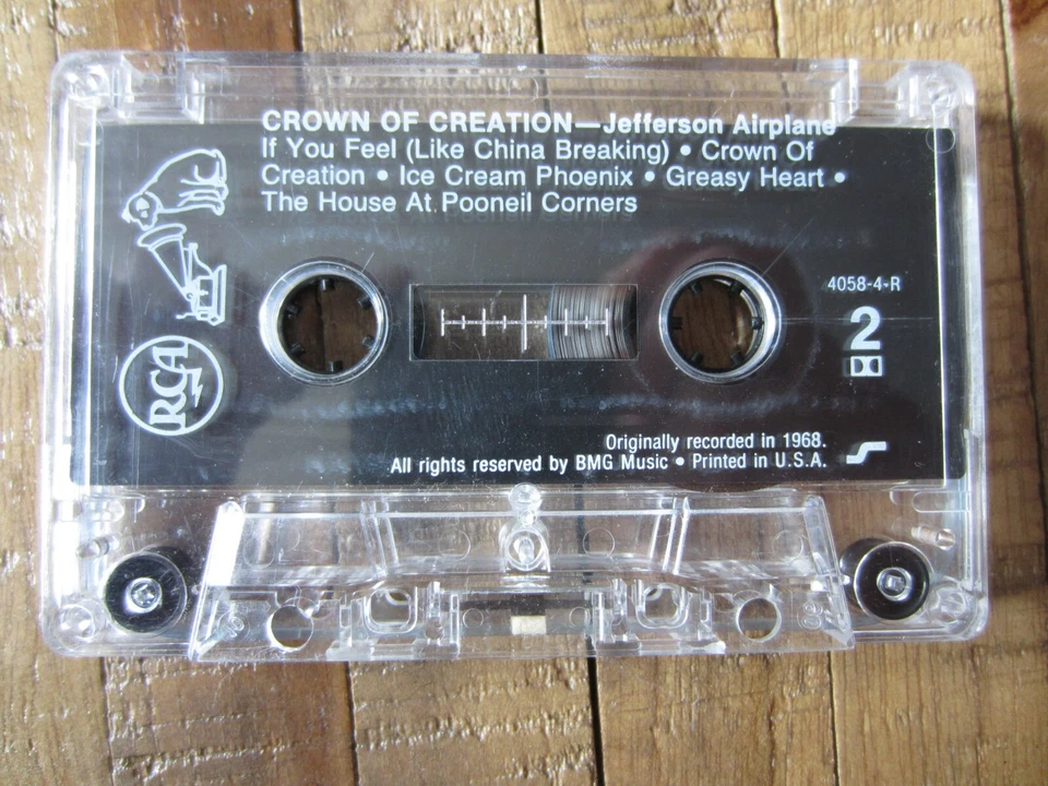 JEFFERSON AIRPLANE '68 album US cassette CROWN OF CREATION play tested TAPE EX - Image 3 of 4