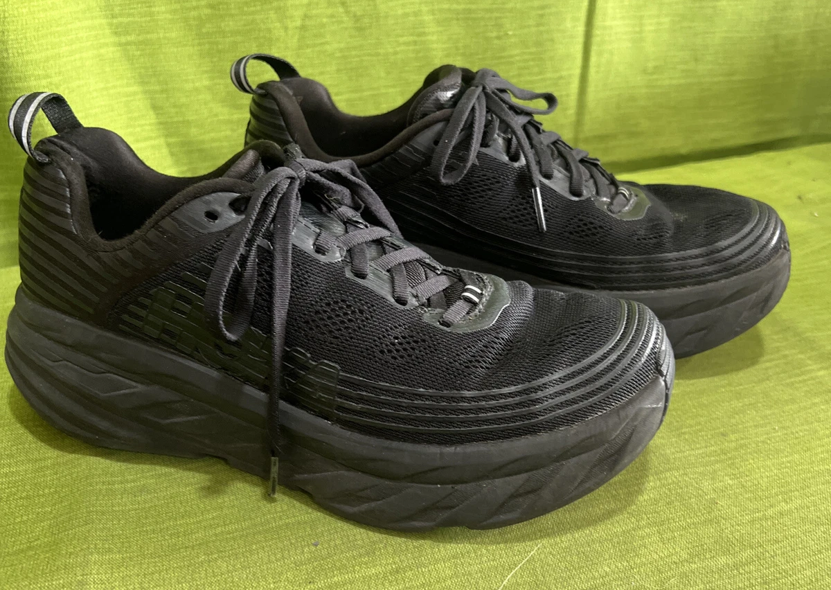 Hoka One One Bondi 6 Womens Shoes Size 9.5 (9 1/2) Black (no insoles)