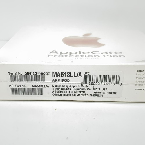 AppleCare Protection Plan for iPod (PC + Mac Compatible) - MA518LL/A -New/Sealed - Picture 3 of 3