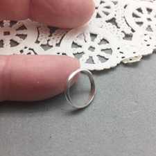 Sterling Silver Baby Ring Size 1 1/2-2 Child Plain Half Round 2mm Christening