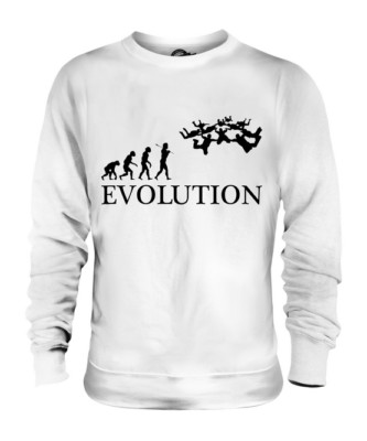 SKYDIVE TEAM EVOLUTION OF MAN UNISEX SWEATER MENS WOMENS LADIES GIFT SKYDIVING