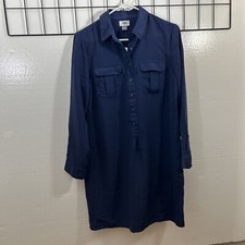 Old Navy Navy Blue Shirt Dress Long Sleeve Size Medium NWT SKU 1209