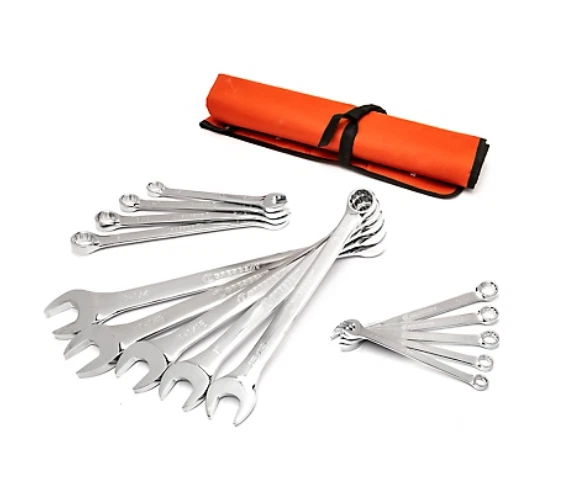 Juego de llaves combinadas de media luna con bolsa de herramientas, SAE, 14 piezas. Foto 2 de 4