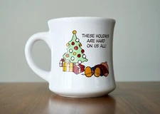 PEANUTS Coffee Mug Holidays are Hard on Us All Charlie Brown Christmas Cup NIB
