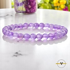 BRACCIALE UOMO DONNA AMETISTA PIETRE DURE NATURALI DIAMETRO PIETRE 6 MM ViP